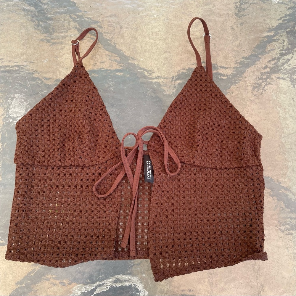 H&M Divided Chocolate Brown Knit Top